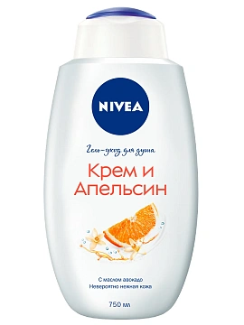Гель-уход для душа Nivea крем-апельсин, 750мл