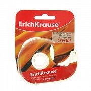 Канцелярская клейкая лента Erich Krause Crystal 12мм х 25м, в диспенсере