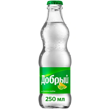 Напиток Добрый лимон-лайм газированный, 250мл