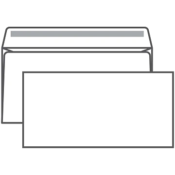 Конверт E65, Ряжская печатная фабрика, 110*220мм, б/подсказа, б/окна, кл. край, 1000шт