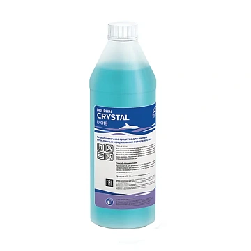 Моющее средство для стекол Dolphin Crystal D019, 1л, для мытья всех стеклянных и зеркальных поверхностей