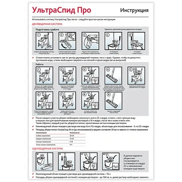 Тележка уборочная VILEDA 'УльтраСпидПро', 2 съемных ведра 25 л + 10 л, платформа, с ручкой, туннельн