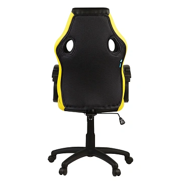 Кресло игровое Helmi HL-S07 'Boost', экокожа/ткань черная/желтая