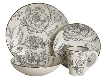 Тарелка десертная Royal Garden Beige Flowers, 20см