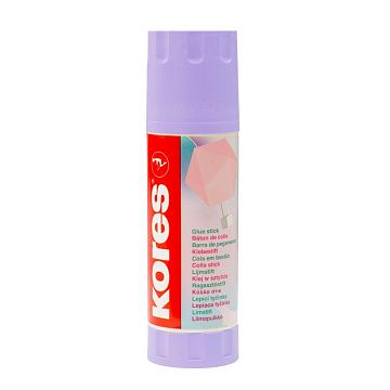 Клей-карандаш 40г Kores Pastel ассорти:розовый, желтый, фиолетовый ,мятный