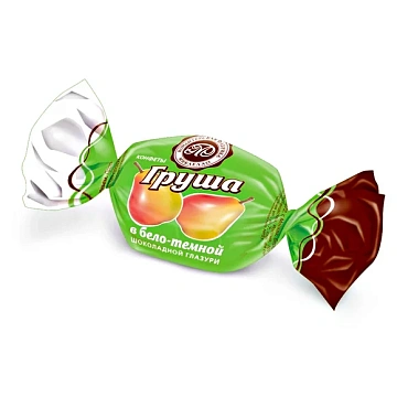 Конфеты Микаелло Груша в бело-темной шоколадной глазури, 3кг