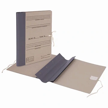 Папка архивная для переплета 'Форма 21' 80 мм, с гребешками, 4 отверстия, завязки, STAFF, 112172