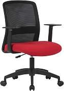Кресло Cactus CS-MC333-BKRD черный сиденье темно-красный сетка/ткань низк.спин. крестов. пластик пла