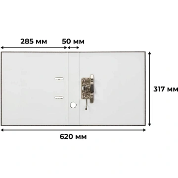 Папка-регистратор без угAttacheEconomy_50мм мрам ч/б,уп.10шт,бум/бум,крам.к