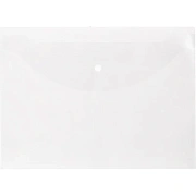 Папка-конверт на кнопке А4 100мкм прозрачный 10шт в уп