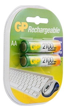 Комплект аккумуляторов GP AA 2100MAH, 2шт