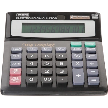 Калькулятор настольный ПОЛНОРАЗ-Й Attache ATC-444-12F12раз.дв.пит,192x148мм