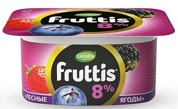 Йогурт Fruttis Суперэкстра лесные ягоды-абрикос-манго, 8%, 115г