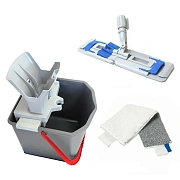 Набор для уборки Росмоп ведро с красной ручкой 25л, держатель, насадка моп, PRO-25R