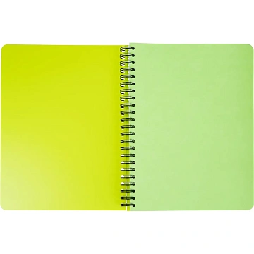 Бизнес-тетрадь А5,96л,кл,спир,пластик,тон.бл. Attache Bright colours Лайм