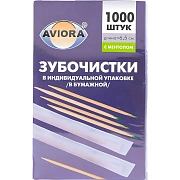 Зубочистки бамбук в инд. бум. упак. с ментолом 1000шт./уп. 401-609