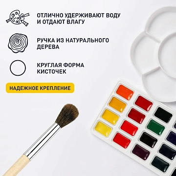 Кисть , белка, круглая, N10
