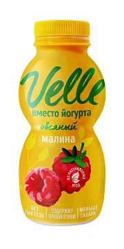 Питьевой растительный йогурт Velle Овсяный малина, 230г