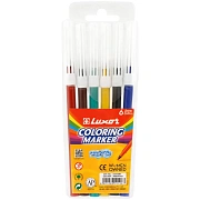 Фломастеры Luxor 'Coloring', 06цв., смываемые, ПВХ, европодвес
