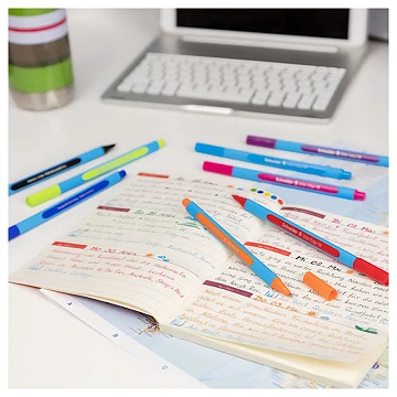 Набор шариковых ручек Schneider 'Slider Edge' 8шт., 08цв., 1,4мм, трехгран., пластиковый футляр