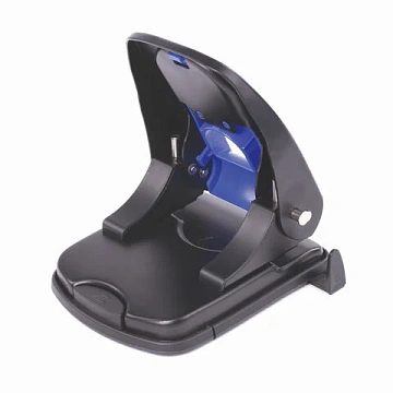 Дырокол металлический BRAUBERG 'Office-Expert', до 35 листов, черно-синий, 228605