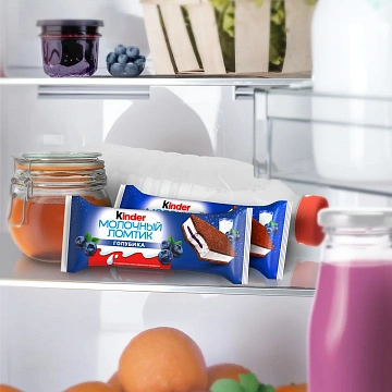 Бисквит Kinder Молочный ломтик с голубикой, 28г