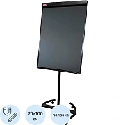 Флипчарт магнитно-мелов. на роликах 100x70 см черный