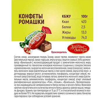 Конфеты шоколадные Ромашки 250г