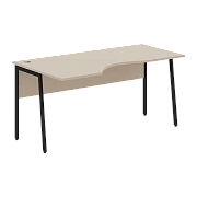 Стол прямой СА-1P(L) Мокачино/Черный 1600х900х755 IMAGO PLUS
