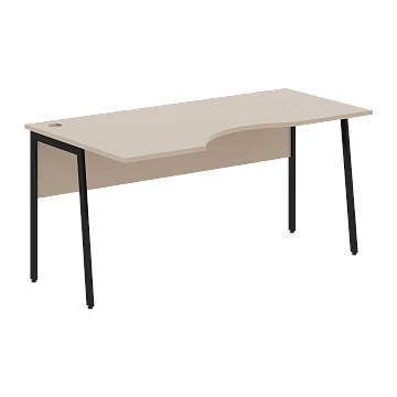 Стол прямой СА-1P(L) Мокачино/Черный 1600х900х755 IMAGO PLUS