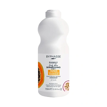 Шампунь Byphasse Family Fresh Delice 2в1 папайя-маракуйя-манго, 750мл