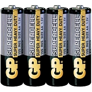 Батарейка Gp Supercell AA LR6, 1.5В, солевая, 4шт/уп