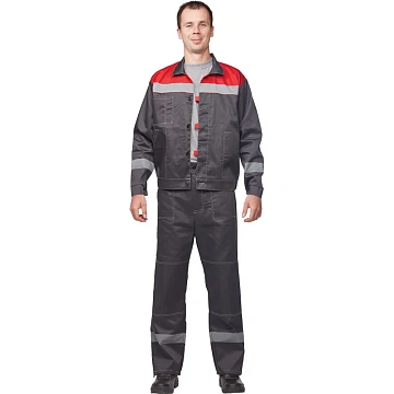 Костюм лет муж (куртка, бр) л20 сер/крас 120-124/158-164 (Арсенал-СП)