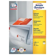 Этикетки самоклеящиеся Avery Zweckform 6135, белые, 210х148мм, 1шт на листе А5, 200 листов