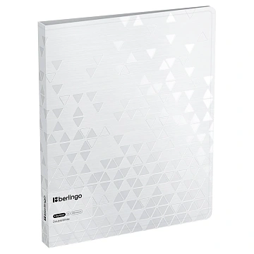 Папка на 4 кольцах Berlingo 'DoubleWhite', 24мм, 1000мкм, белая, D-кольца, с внутр. карманом