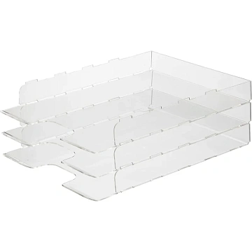 Лоток горизонтальный А3, акрил, прозрачный 55х300х420