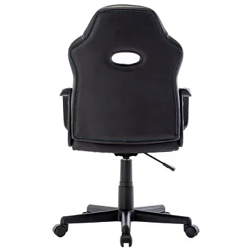 Кресло компьютерное BRABIX 'Stripe GM-202', экокожа, черное/голубое, 532509