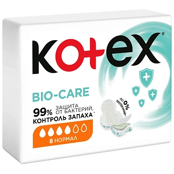 Прокладки гигиенические Kotex Bio-Care Нормал, 8шт