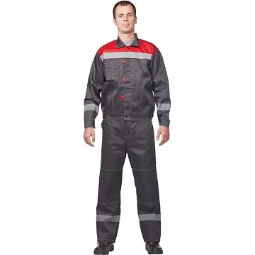 Костюм лет муж (куртка, бр) л20 сер/крас 88-92/170-176 (Арсенал-СП)