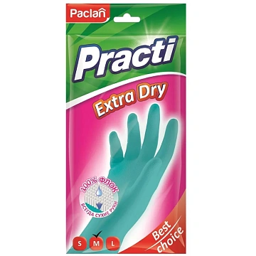 Перчатки резиновые Paclan Practi Extra Dry 407341 р.М