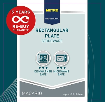 Блюдо Metro Professional Macario 30х20см, белое, 6шт/уп