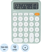 Калькулятор настольный КОМП. Deli EM124, 12-р, батар., 158х105мм, зеленый