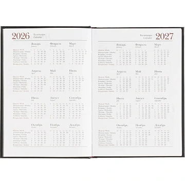 Ежедневник датированный 2026 А5+ IDEAL NEW черный 3-344/03