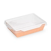 Крышка к одноразовому контейнеру OSQ OpSalad 500мл, 130х175х13.5мм, прозрачная, 50шт/уп