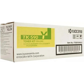 Тонер-картридж Kyocera TK-590Y жел. для FS-C2026MFP/C2626