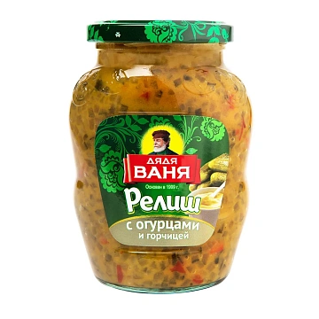 Релиш Дядя Ваня с огурцами и горчицей, 350г