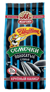 Семечки От Мартина полосатые с солью, 250г