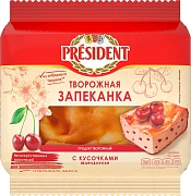 Запеканка творожная President вишня 5.5%, 150г