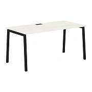 Стол прямой ELST 1580 Ясень Траун/Черный 1560х800х750 EDIS