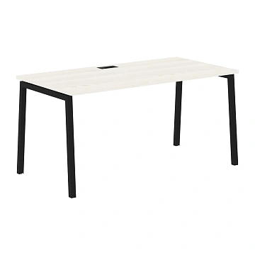 Стол прямой ELST 1580 Ясень Траун/Черный 1560х800х750 EDIS